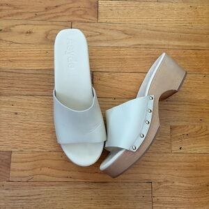Aeyde Women's Cream Slide Sandals Size 9